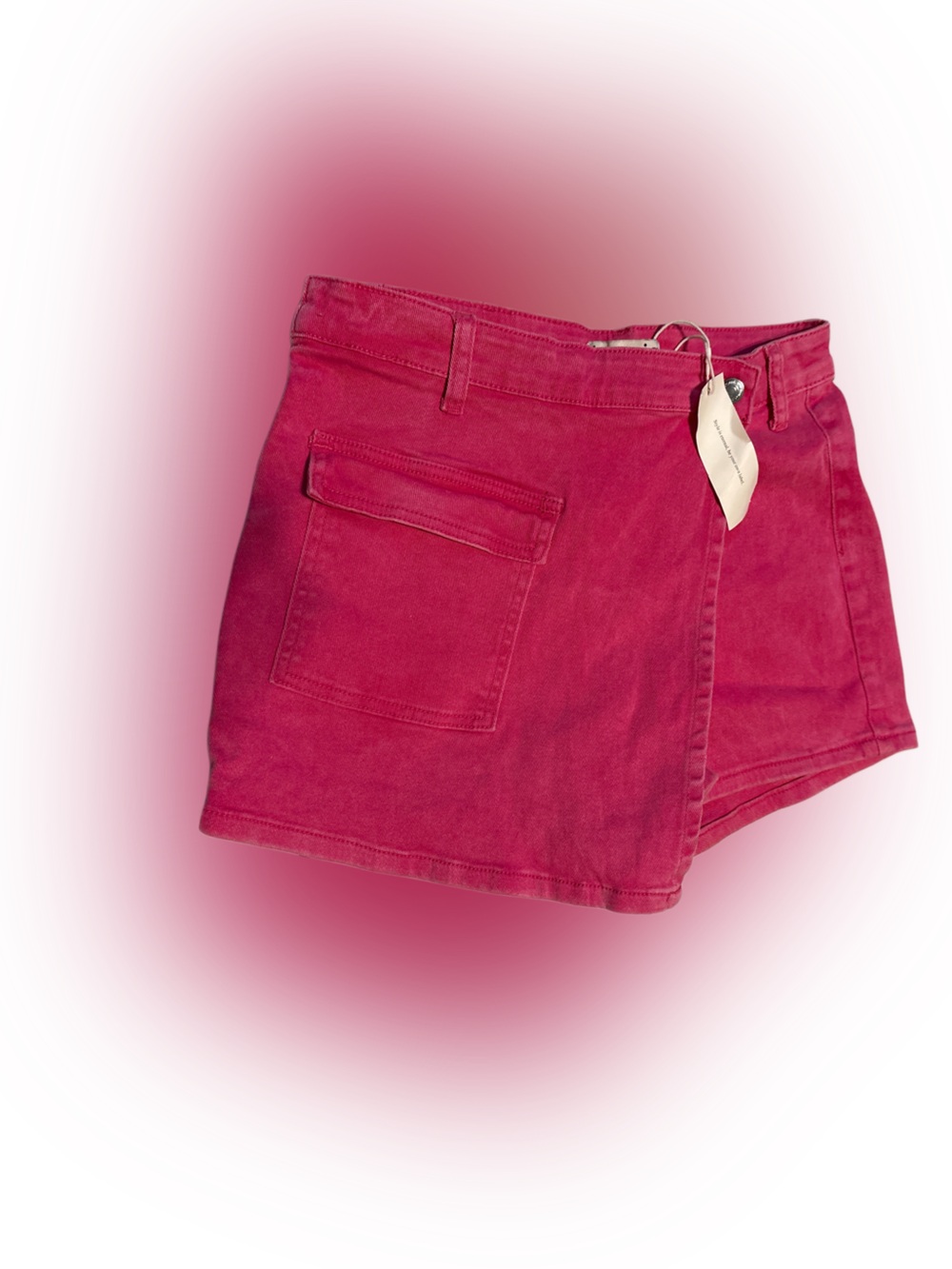 Bright Raspberry Pink Cotton Skort